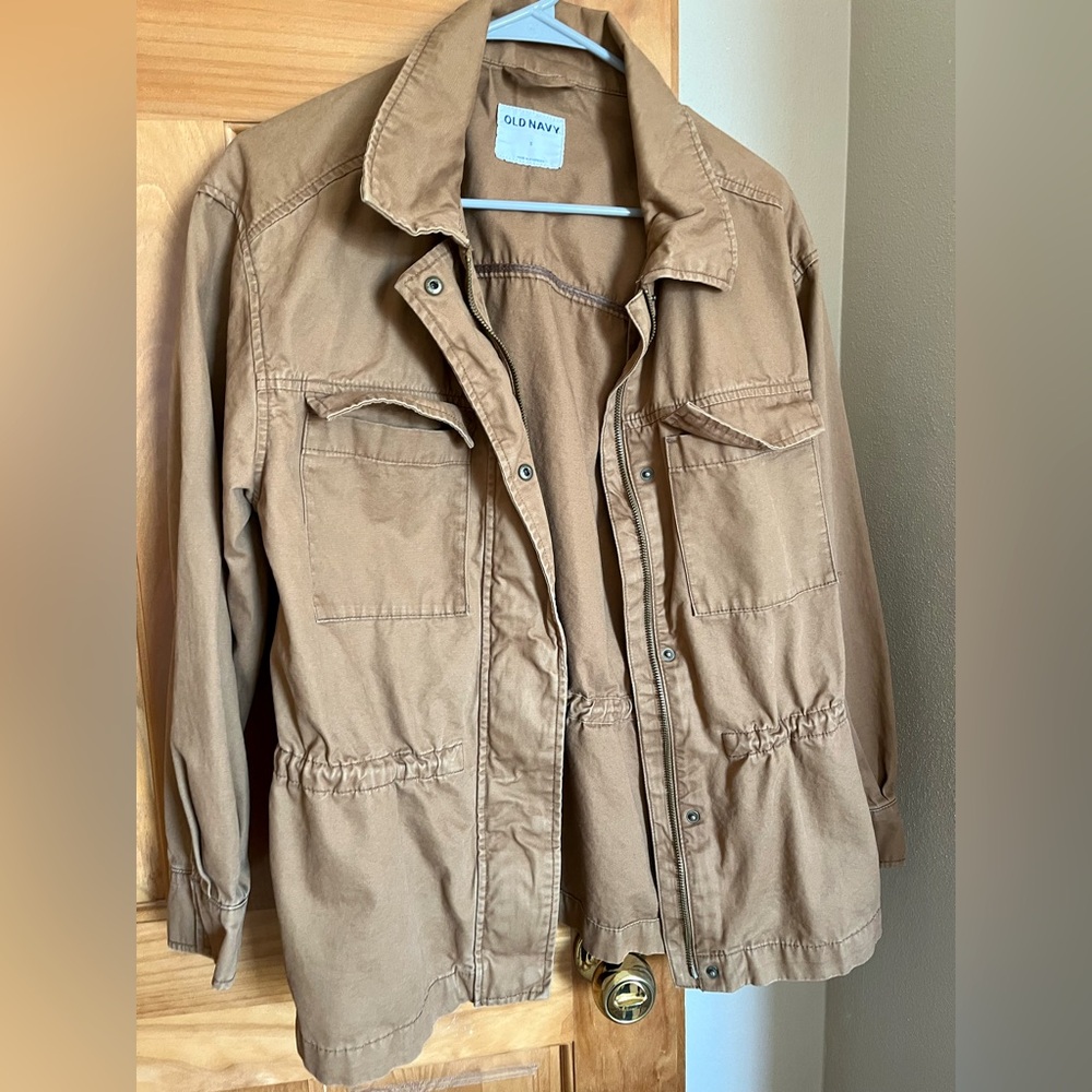 Khaki old navy jacket small